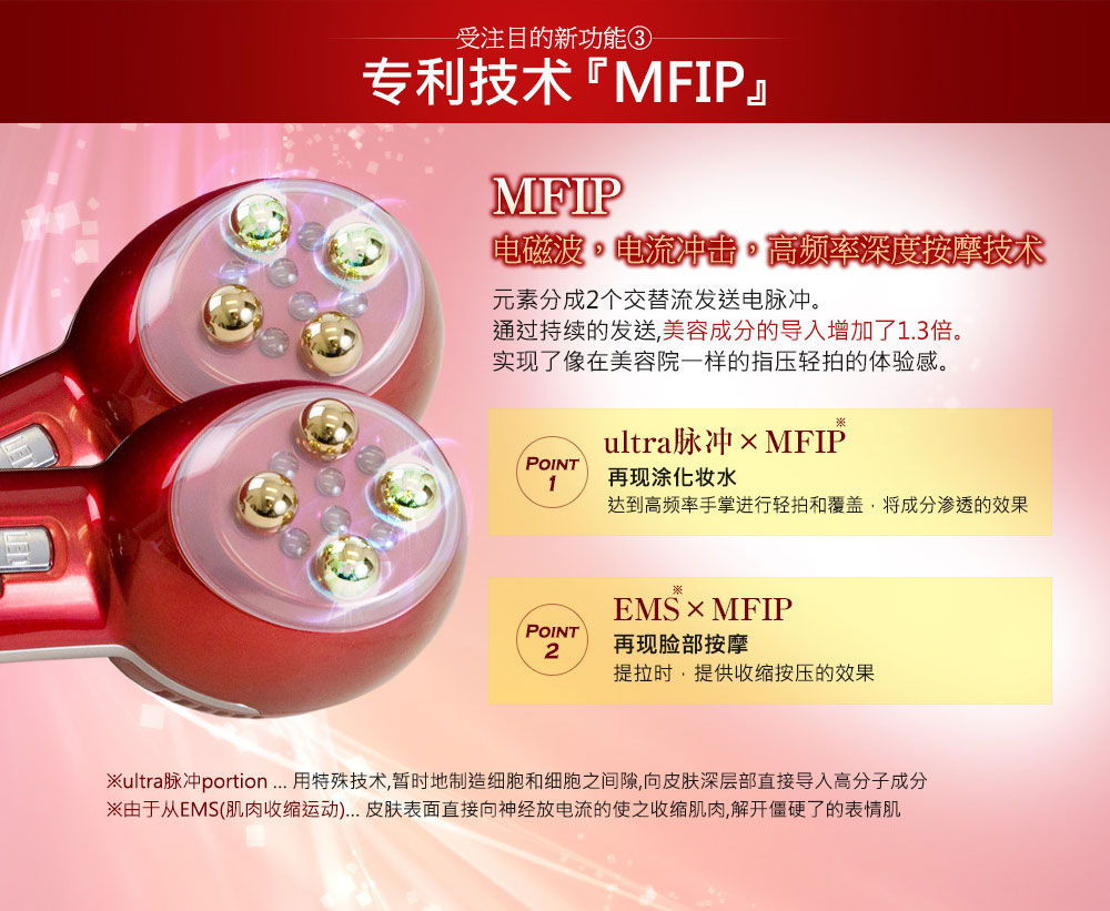美顔器の特許技術MFIP